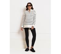 Seraphine Seraphine Seraphine Bleu Rayé Col cheminée zippé 100% Coton Sweat-shirt de Grossesse