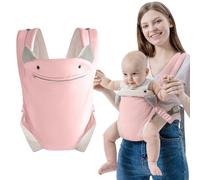 SERAPHY Porte Bébé 4 en 1 Facile à Enfiler, Porte Enfants Ergonomique Physiologique, Coton Léger et Respirant, Taille Réglable, Charge Maximale 15KG, Idéal pour les Nourrissons de 4-36 Mois(Rose)