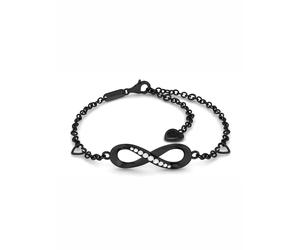 SERASAR Bracelet 'Anklet Infinity' noir, Taille 23 cm