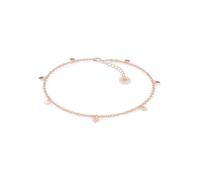 SERASAR | Bracelet de cheville en argent sterling [Coin] avec or rose blanc | Couleur : or rose | Longueur : 28cm