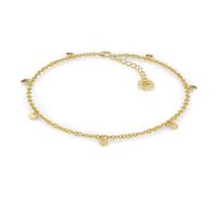 SERASAR Bracelet de Cheville Pièce Monnaie Avec Plaqué Or 18 Carats pour Femme Chaine Plaque Cadeau Bijoux Soeur