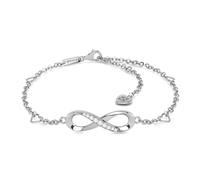 SERASAR | Bracelet de cheville en argent sterling [Infinity] avec argent blanc or | Couleur : argent | Longueur : 28cm