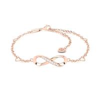 SERASAR | Bracelet de cheville en argent sterling [Infinity] avec or rose blanc | Couleur : or rose | Longueur : 28cm