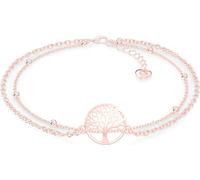 SERASAR | Bracelet de cheville en argent sterling [Life] avec or rose blanc | Couleur : or rose | Longueur : 28cm