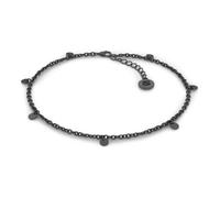 SERASAR - Bracelet de cheville en argent sterling pour femme ""Coin"" - Noir - Cadeau de bijoux de mariage pour sœur ou amie