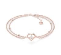 SERASAR - Bracelet de cheville en argent sterling pour femme ""Heart"" - Or rose - cadeau parfait pour la Saint-Valentin pour ma
