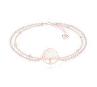 SERASAR-Bracelet de cheville en argent sterling pour femme ""Life""-Or rose-bijoux à la mode parfaits pour un cadeau de Noël pour