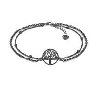 SERASAR Bracelet de Cheville Femme Life en Noir, Chaîne Noire Life, Chaine Pied Cadeau Bijoux pour Soeur la Mère