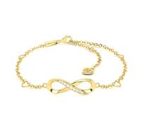 SERASAR | Bracelet de cheville femme signe d'infini [Infinity] | Or | Argent massif 925 plaqué or véritable 18 carats | Longueur réglable