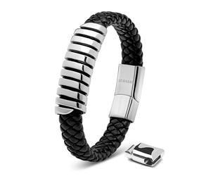 SERASAR Bracelet 'Helix' argent, Taille 20 cm