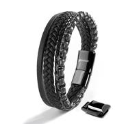 SERASAR Bracelet 'Hero' noir, Taille 17 cm