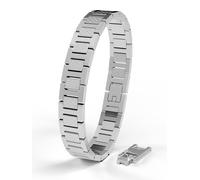 SERASAR Bracelets pour Hommes Bracelet en Acier Inoxydable Argent de Bijoux Tresses