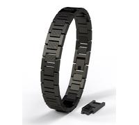 SERASAR Bracelet 'Herrenarmband aus Edelstahl "Power"' noir, Taille 17 cm
