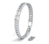 SERASAR Bracelet Homme Acier Inoxydable Argent Accessoires Premium 17cm
