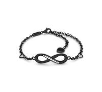 SERASAR Bracelet 'Infinity' noir, Taille 23 cm