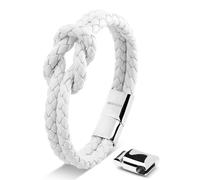 SERASAR Bracelet 'Knot' blanc, Taille 18 cm
