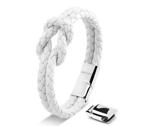 SERASAR Bracelet 'Knot' blanc, Taille 20 cm