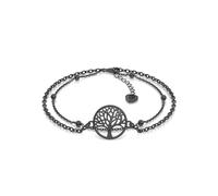 SERASAR Bracelet 'Life' noir, Taille 23 cm