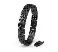 SERASAR Bracelet pour Hommes Noir Acier Inoxydable Bijoux Cadeau Cadeaux