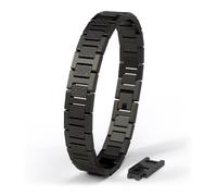 SERASAR Bracelet 'Herrenarmband aus Edelstahl "Power"' noir, Taille 17 cm