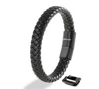 SERASAR Bracelet 'Steady' noir, Taille 17 cm
