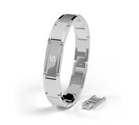 SERASAR Bracelets pour Hommes Bracelet en Acier Inoxydable Argent de Bijoux Tresses