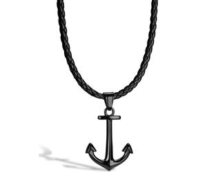 SERASAR Chaîne 'Anchor' noir, Taille 50cm