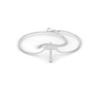 SERASAR Collier Croix Homme Chaîne Avec Pendentif 50cm Argent Bijoux Idée Cadeau Jésus Pendentifs Colliers