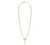 SERASAR Chaîne en Or pour Hommes Pendentif Croix avec Chrétienne Kruzifix Cross Chain Cadeau Noël Cubaine