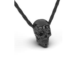 SERASAR Chaîne 'Skull' noir, Taille 60cm