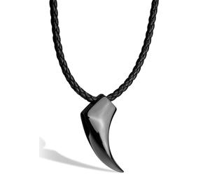 SERASAR Chaîne 'Wolf' noir, Taille 50cm