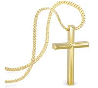 SERASAR Collier Croix Femme Chaîne en Or 585 Véritable Bijou pour Bijoux étanche Fête des Mères Cadeau de Noël