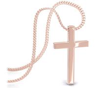 SERASAR Collier Croix Femme Or Rose 18 Carats Acier Inoxydable