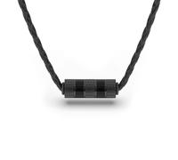 SERASAR | Collier en Cuir pour Homme Avec Pendentif Noir ""Solid"" | Cadeau Parfait | Avec Boîte à Bijoux | Modèle N019-50