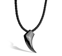 SERASAR Chaîne 'Wolf' noir, Taille 50cm