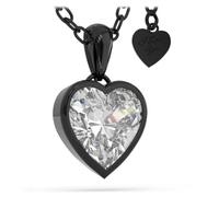 SERASAR Collier Femme Cœur Noir Pendentif Maman Cadeau Fête des Mères Mode