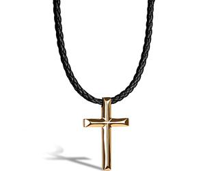 SERASAR - Leren Halsketting voor Heren met Hanger - met Juwelendoos - Cadeau - Idee voor Männer, 60cm, Cuir, Pas de gemme