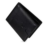SERASAR | Noir Portefeuille en Cuir pour Hommes [Clever] | avec Protection RFID | Porte-Feuille pour Garçon | Cadeau Petit Poche-tte de Bonne Qualité, Pochette, Sacoche, Porte-Billets, Porte-Monnaie