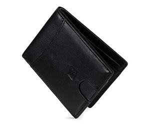 SERASAR | Noir Portefeuille en Cuir pour Hommes [Clever] | avec Protection RFID | Porte-Feuille pour Garçon | Cadeau Petit Poche-tte de Bonne Qualité, Pochette, Sacoche, Porte-Billets, Porte-Monnaie