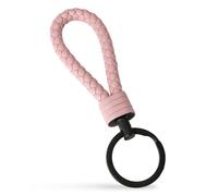 SERASAR | Porte-clés en cuir pour femme [Strong] avec acier inoxydable rose | Couleur : Rose | Longueur : 16cm