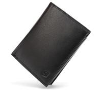 SERASAR | Porte-Monnaie en Cuir pour Hommes [Manager] avec Protection RFID | Noir | Cuir Véritable | Emplacement pour Carte 12 | avec BOîte-Cadeau | Porte-de-Billets en Cuir pour Hommes | Besace