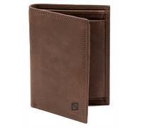 SERASAR Porte-monnaies 'Vintage' marron, Taille 11 cm x 8 cm x 2cm