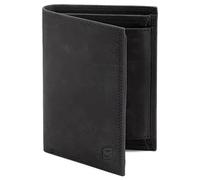 SERASAR | Portefeuille en Cuir pour Hommes [Vintage] avec Protection RFID | Cuir Véritable | 12 Emplacements pour Cartes | Y Compris la BOîte-Cadeau | Excellente IDée Cadeau, Noir, M, Vintage