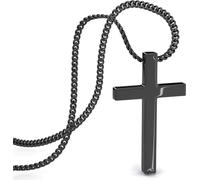SERASAR Premium Collier Femme [Hope] | Acier Chirurgical 316L inoxydable | Résistant à l'eau | Longueur réglable | Couleur : Noir | Boîte à bijoux incluse