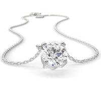 SERASAR Premium Collier Femme [Zirconia] | Acier chirurgical 316L inoxydable | Résistant à l'eau | Longueur réglable | Couleur : Argent | Boîte à bijoux incluse