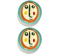 Serax Assiette à Petit-Déjeuner Vaisselle Feast par Ottolenghi | 2 Assiettes à Dessert | Service de Table en Grès aux Couleurs Assorties | Vaisselle pour Dîner à la Maison, Fête, Noël