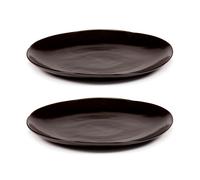 Assiettes à dîner marron foncé | La Mère vaisselle de Marie Michielssen | Set de vaisselle pour 2 | Assiettes en grès résistant aux micro-ondes | Set de vaisselle | Ensemble de vaisselle de table