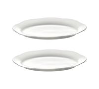 Serax Assiette ovale creuse Silhouette L 21x30 cm lot de 2 Blanc