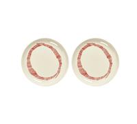 Serax Assiettes Ottolenghi Feast S Ø19 cm lot de 2 White stripes-red