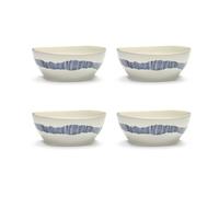 Serax Bol Ottolenghi Feast L Ø17 cm lot de 4 White-stripes blue